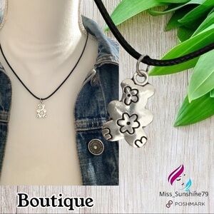 Boutique NEW - care bear necklace Tibetan silver leather necklace 🧸